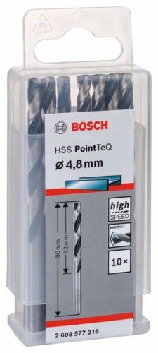 BOSCH Spirálfúró HSS PointTeQ 4,8 mm 2608577164