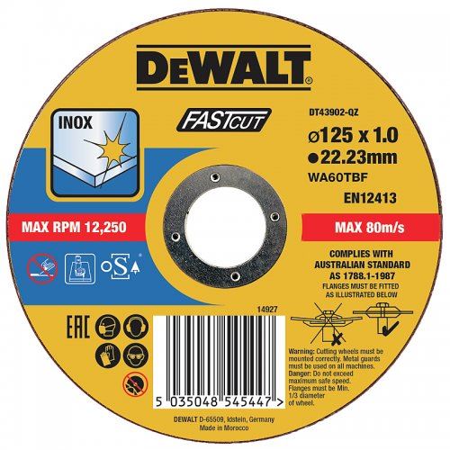 DEWALT Vágótárcsa 125 x 22,2 x 1,0 mm DT43902