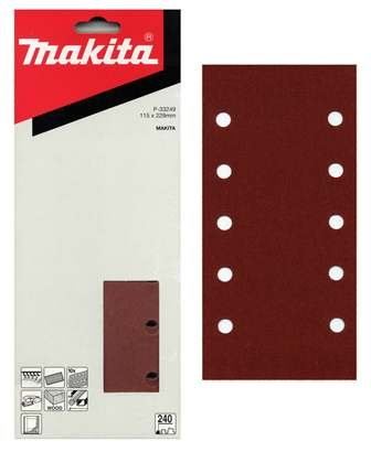 MAKITA csiszolópapír tépőzáras 115x229 mm 10 lyukú K240, 10 db P-33249