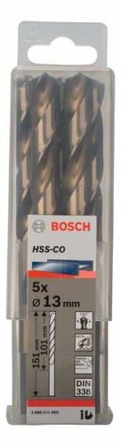 BOSCH Fúrószárak fémhez HSS-Co, DIN 338 13 x 101 x 151 mm (5 db) 2608585905