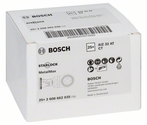 BOSCH keményfém merülőfűrészlap AIZ 32 AT fém 40 x 32 mm 2608662035