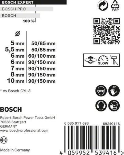 BOSCH EXPERT CYL-9 MultiConstruction 5/5.5/6/6/7/8/10 (7 db) 2608900648