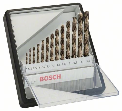 BOSCH Fémfúró készlet Robust Line HSS-Co, 13 részes 1,5; 2; 2,5; 3; 3,2; 3,5; 4; 4,5; 4,8; 5; 5,5; 6; 6,5 mm 2607019926