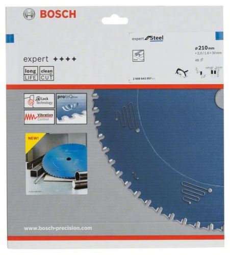 BOSCH körfűrészlap Expert for Steel 210 x 30 x 2,0 mm, 48 2608643057