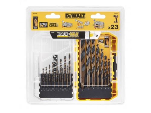 DEWALT Fémfúró készlet HSS-G Black&Gold (23 db) DT70729