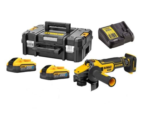 DEWALT sarokcsiszoló 2-18V-5AH, akkumulátoros tápegység 125 mm DCG409H2T