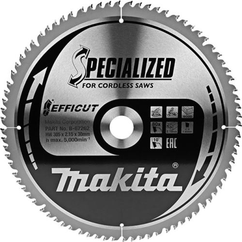 Makita fűrészlap Efficut 305x30x80T B-67262