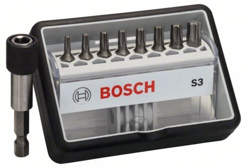 BOSCH (8+1) darabos csavarhúzó bitkészlet Robust Line, S Extra-Hart 25 mm, (8+1) darabos készlet 2607002562