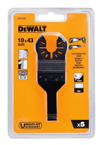 DEWALT fűrészlapok (5 db) részletek vágásához 10 x 43 mm (5 x DT20706) DT20726