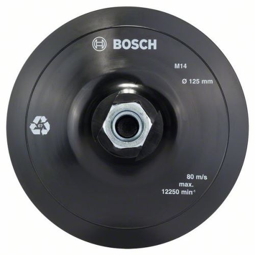 BOSCH hátlap tépőzáras szorítórendszerrel, 125 mm 125 mm, 12 500 ford./perc. 2608601077