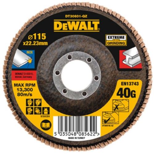 DEWALT Extrém csiszoló lapos tárcsa fém laposhoz 125 x 22,2 mm 40G DT30602