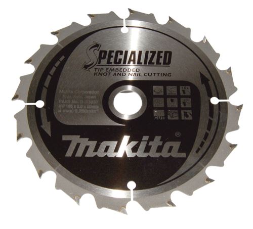 MAKITA fa fűrészlap SPECIALIZÁLT süllyesztett fogakkal 165x2x20 mm 16 fogú B-33037