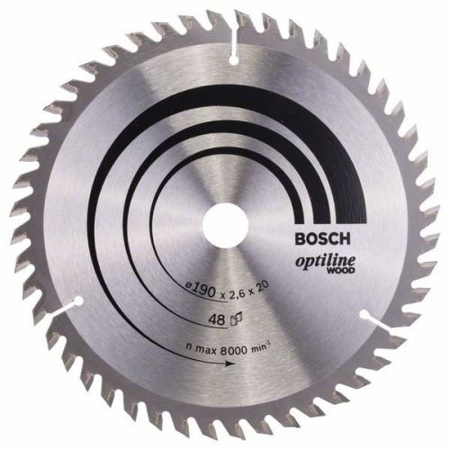 BOSCH fűrészlap Optiline Wood 190 x 20/16 x 2,6 mm, 48 2608640614