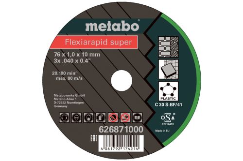 METABO Vágókorong, univerzális (5 db) 76x1,0x10mm 626871000