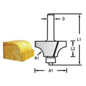 MAKITA Kerekítő maró csapágyszárral 6 mm, 31,8x16,7x60 mm R 9,5 mm D-48337