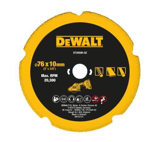 DEWALT gyémánt többanyagú tárcsa, 75 mm DT20590