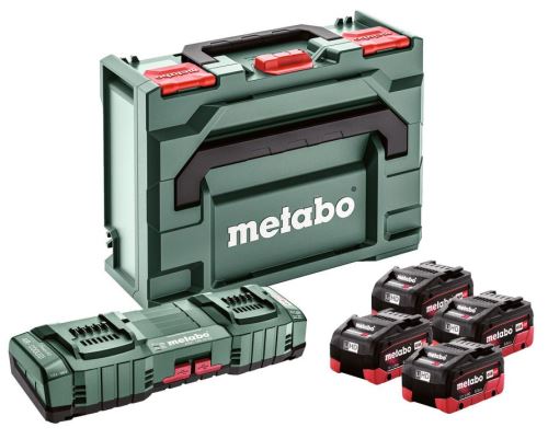 METABO alapkészlet (töltő + akkumulátorok) 18V / 4 x LiHD 5,5 Ah + ASC 145 DUO + tok 685180000