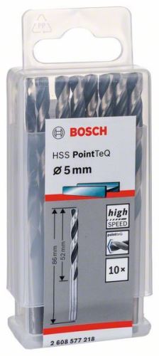 BOSCH Spirálfúró HSS PointTeQ 5,0 mm 2608577165