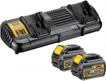 DEWALT Flexvolt töltő + 2x Flexvolt akkumulátor 54 V DCB132T2