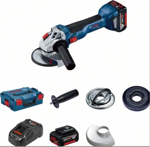 BOSCH Akkus sarokcsiszoló 125mm 18V 2x5.0Ah GWS 18V-10 Professional 06019J4004