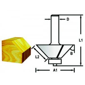 MAKITA Homlok-/élvágó csapágyszárral 6 mm, 25,4x11x51 mm D-48658