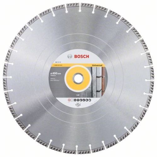 BOSCH gyémánt vágótárcsa Standard Univerzális 450 × 25,4 450x25,4x3,6x10 mm 2608615074