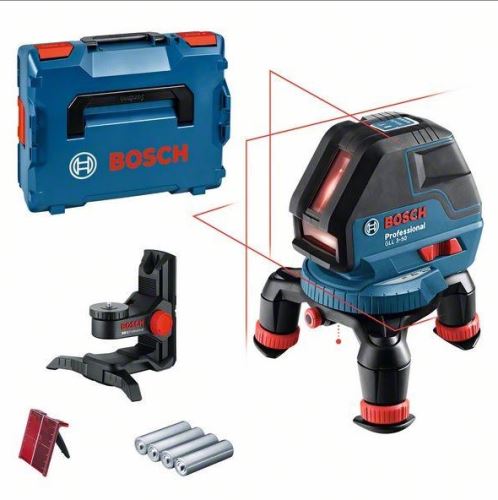 Bosch Cross lézer + univerzális tartó (új) + L-Boxx 136 BOSCH GLL 3-50 Pro. + BM 1