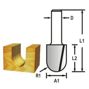 MAKITA Hornyoló marószár 6 mm, 6,35x12,7x44 mm D-47802