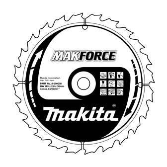 MAKITA fa fűrészlap MAKFORCE 210x2,4x30 mm 24 fogú B-08377