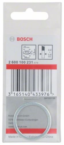 BOSCH szűkítő gyűrű fűrészlapokhoz 30 x 25 x 1,8 mm 2600100231