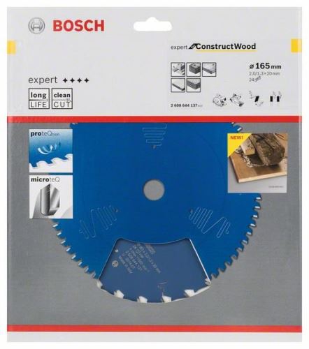 BOSCH Expert fűrészlap építőipari fához 165 x 20 x 2,0 mm, 24 2608644137