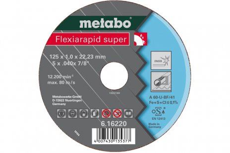 METABO csiszolótárcsa Flexiarapid SUPER 105 x 1,0 x 16,0 INOX, TF 41 616210000