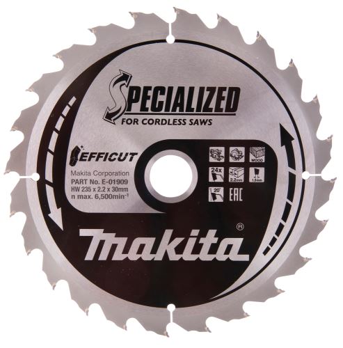 MAKITA fafűrészlap Efficut 230x2,2x30 mm 24 fogú E-01909