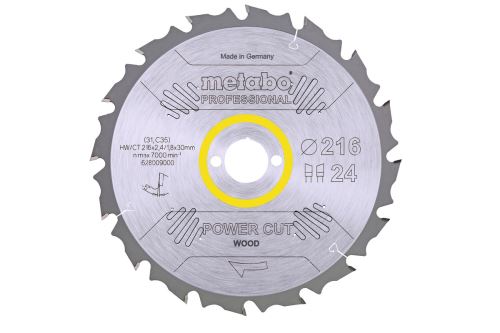 METABO fűrészlap HW/CT 216 x 30 mm, 24 fog 628009000