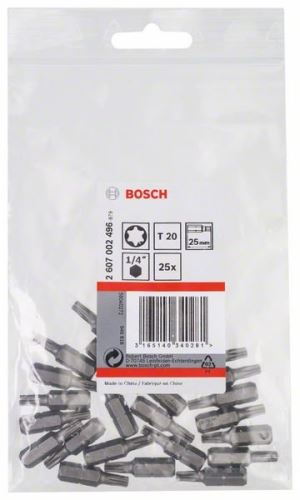 BOSCH csavarhúzó bit extra kemény Extra-Hart T20, 25 mm (25 db) 2607002496