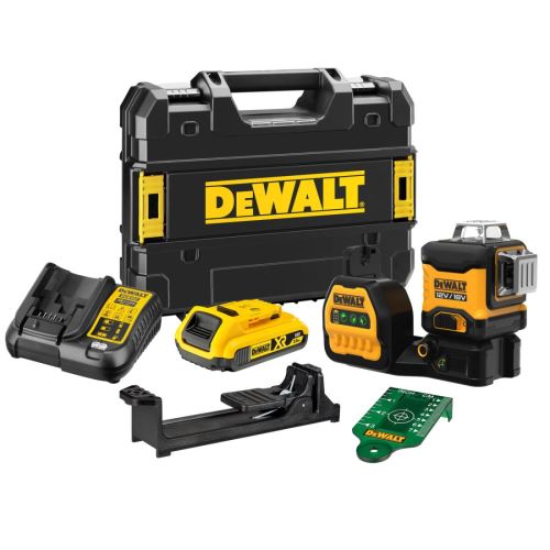 DeWALT AKU Cross lézer - készlet DCE089D1G18