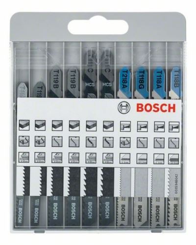 BOSCH 10 részes fűrészlapkészlet oszcilláló fűrészekhez Basic for Metal and Wood T 119 BO (2x); T 119 B (2x); T 111 C (2x); T 218 A; T 118 G; T 118 A; T 118 B 2607010630