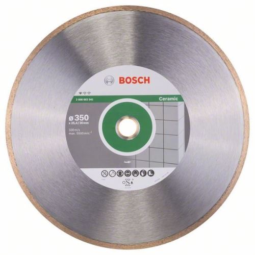 BOSCH gyémánt vágótárcsa szabvány kerámiához 350 x 30+25,40 x 2 x 7 mm 2608602541