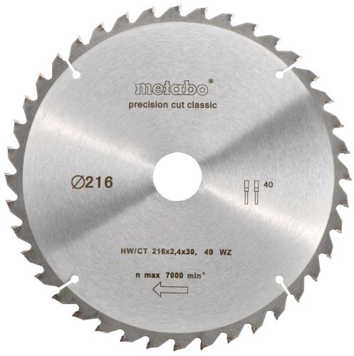 METABO fűrészlap HW/CT 216 x 30 mm, 30 fog 628062000