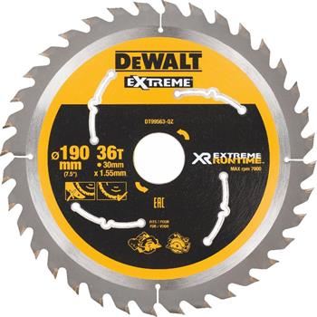 DEWALT fűrészlap (ideális FLEXVOLT fűrészekhez) 190 x 30 mm, 36 fogú DT99563