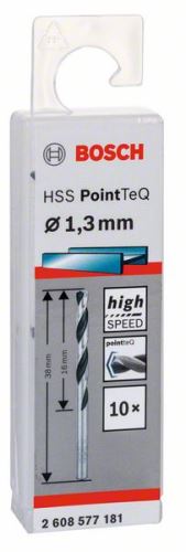 BOSCH csavarfúró HSS PointTeQ 1,3 mm (10 db) 2608577181