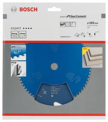 BOSCH fűrészlap Expert szálcementhez 165 x 20 x 2,2 mm, 4 2608644122