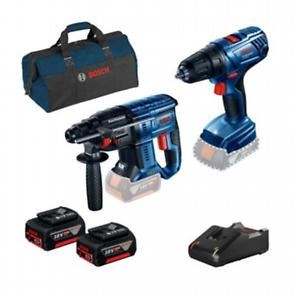 Bosch Professional készlet: akkus fúrókalapács GBH 180-LI + akkus fúrócsavarozó GSR 180-LI + 2x akkumulátor GBA 18V 4,0Ah + táska kartondobozban 0615990M31