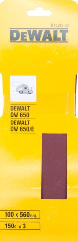 DEWALT csiszolószalag 100 x 560 mm, P150 (3 db) DT3318