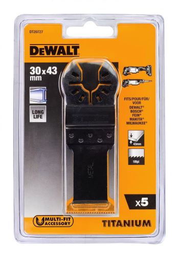 DEWALT titán fűrészlapok fémvágáshoz 30 x 43 mm (5 db) DT20727