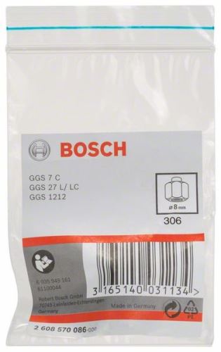 BOSCH befogótokmány szorítóanyával 8 mm 2608570086