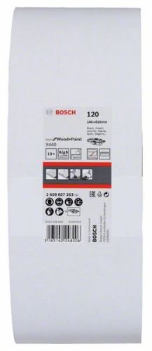 BOSCH 10 részes csiszolószalag készlet X440 100 x 610 mm, 120 2608607263