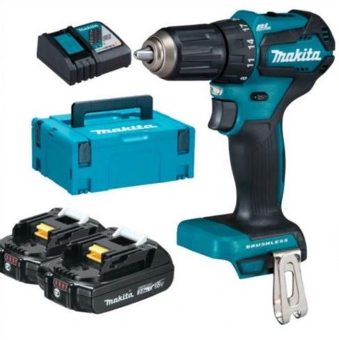 MAKITA Akkus akkus csavarhúzó Li-ion LXT 18V/2.0 Ah, Makpac DDF485RAJ