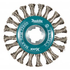 MAKITA tárcsakefe rozsdamentes acél huzalfonott huzal átmérő 0,5 mm X-LOCK 115 mm D-73352