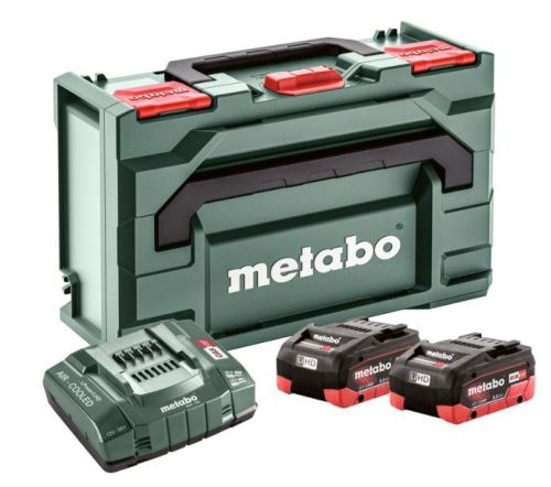 METABO alapkészlet (töltő + akkuk) 18V / 2 x LiHD 8.0 AH+ ASC ULTRA + tok 685131000